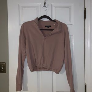 LA Hearts Pacsun Pink Cropped Quarter Zip